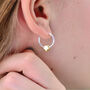 Gold Star Charm Huggie Hoop Earrings, thumbnail 2 of 6