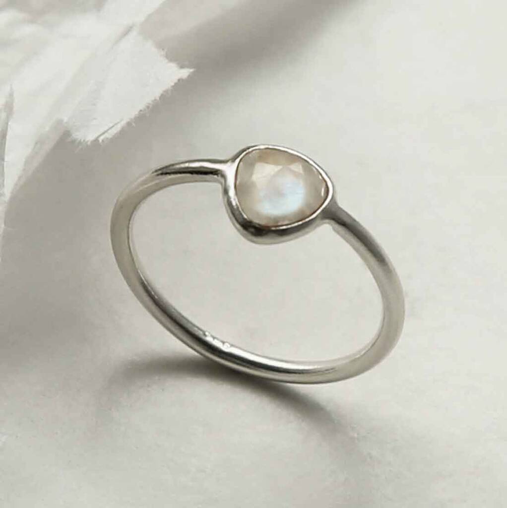Sterling Silver Moonstone Ring, 1 of 5