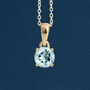 9ct Gold March Birthstone Necklace, thumbnail 1 of 12