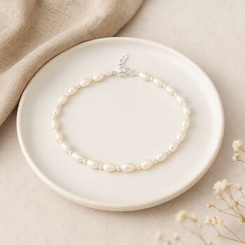 Beaded Freshwater Pearl Bracelet In Sterling Silver, 2 of 6