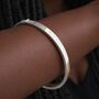 Personalised Sterling Silver Square Cut Hinged Bangle Bracelet, thumbnail 2 of 12