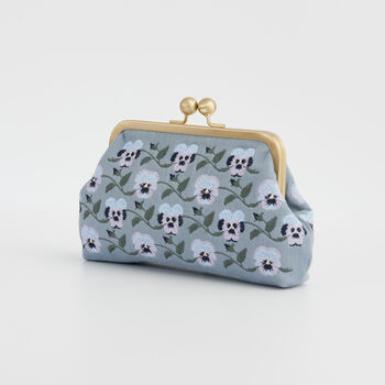 Pansy Victoriana Blue Clutch, 4 of 7