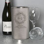 Personalised Monogram Wreath Stainless Steel Wine Cooler, thumbnail 2 of 3