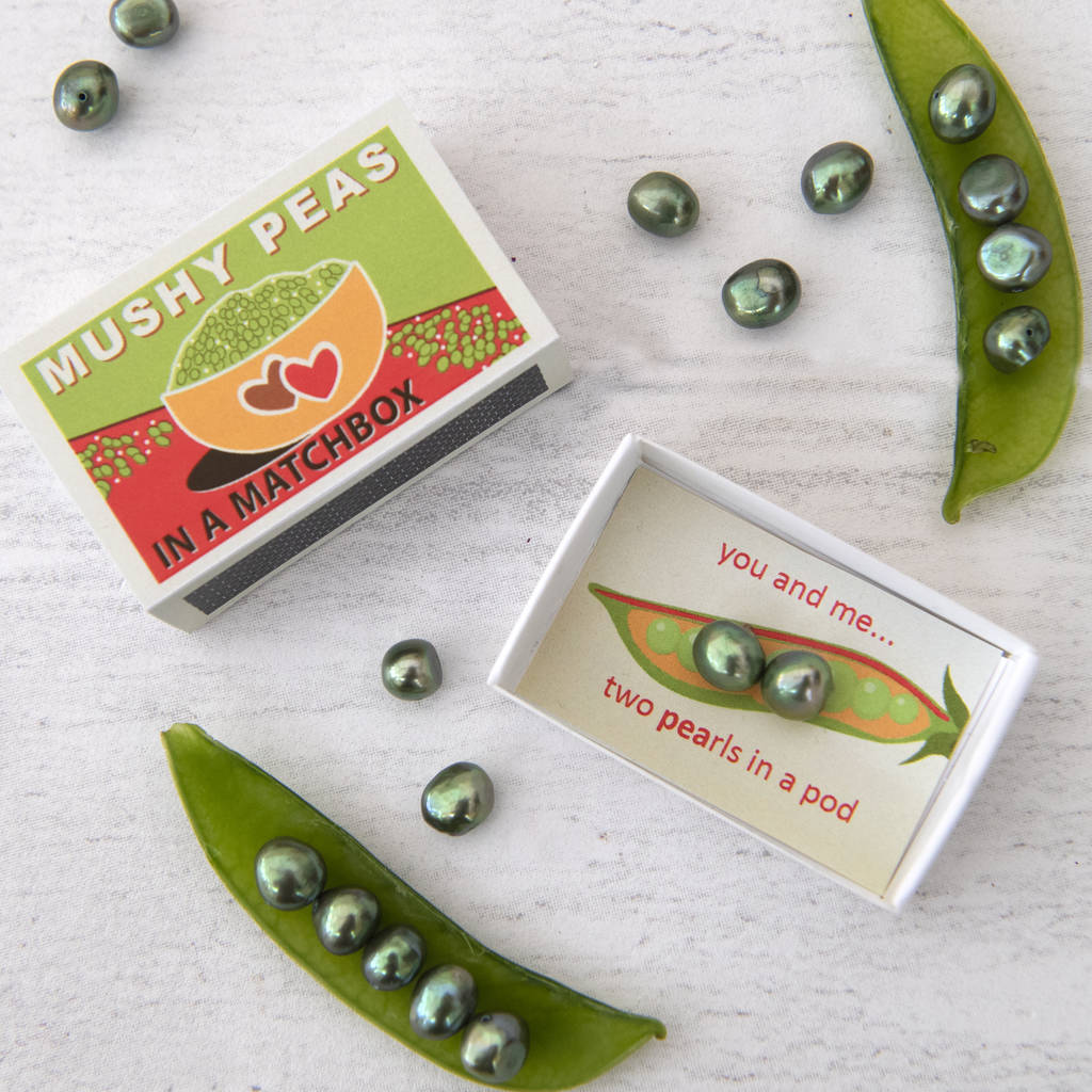 Green Freshwater Pearls With Mushy Pea Message Gift, 1 of 6