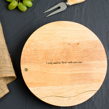 Personalised Wedding Cheese Board And Knife Set, 4 of 9