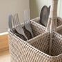 Marbury Square Rattan Cutlery Basket, thumbnail 2 of 2