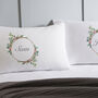 Christmas Wreath Personalised Pillowcases, thumbnail 2 of 2