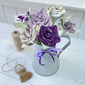 Linen 4th 12th Anniversary Flowers Jug Tag Option, 2 of 12