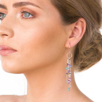 Blue Gemstones Earrings, 2 of 4