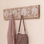 Hand Carved Antique Style Mango Wood Coat Hooks, thumbnail 3 of 8