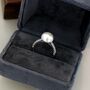 Juliette Ivory Silver Pearl Crown Snow Ball Charm Gift Ring, thumbnail 4 of 6