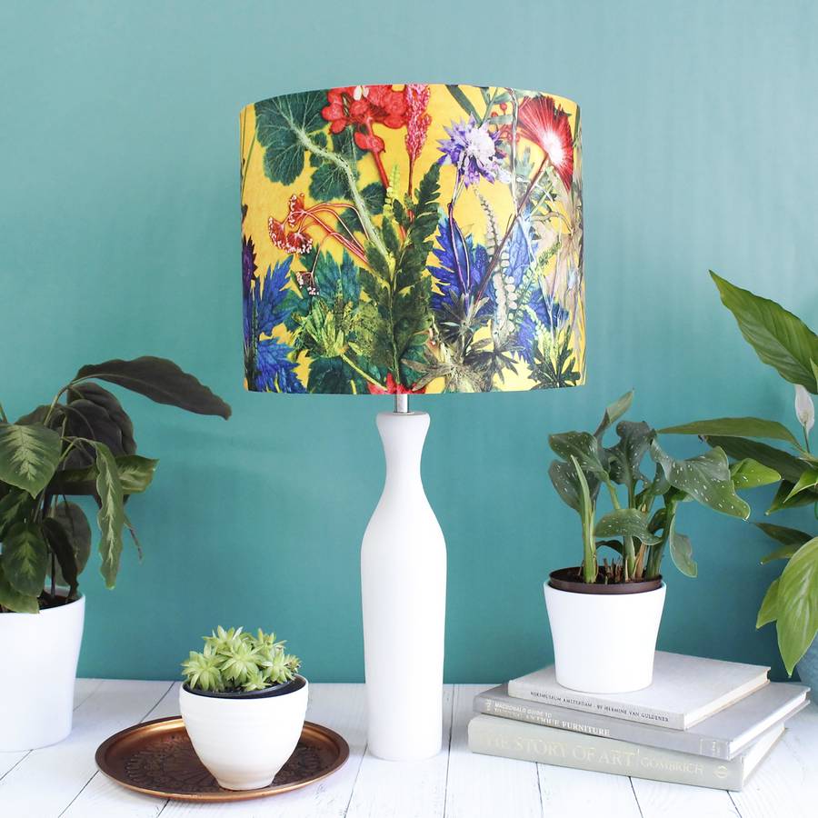 Bright Tropical Pattern Lampshade In Table Or Pendant, 1 of 4
