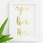 Personalised Bespoke Hand Calligraphy Print Unframed, thumbnail 8 of 10