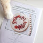 Autumn Wreath With Pumpkins And Mushrooms, Beginner Embroidery Kit, Hand Embroidery Gift, thumbnail 5 of 5
