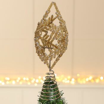 Shine Bright Handmade 3D Snowflake Tree Topper, 4 of 6