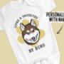 Siberian Husky Baby Onesie, thumbnail 2 of 6