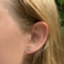9ct Gold And Diamond Handmade Studs, thumbnail 2 of 8