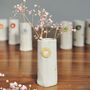 Personalised Stem Vase With Yellow Detail, thumbnail 2 of 7