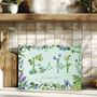 Personalised Wedding Gift Wildflower Glass Worktop Saver, thumbnail 1 of 8