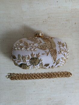 Pink Bird Oval Clutch Bag, 11 of 12