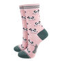 Cows Daisy Flowers Farm Animals Bamboo Ankle Socks Women's Pink, thumbnail 1 of 4