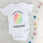 Multicoloured Personalised Easter Egg Babygrow, thumbnail 1 of 3