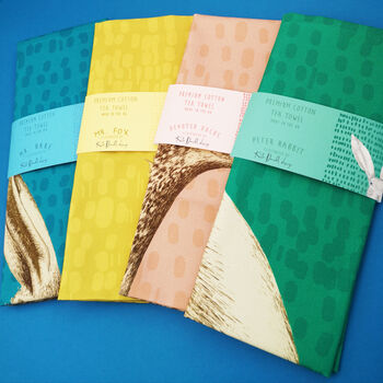 Animal Print Tea Towel 'Devoted Ducks', 4 of 4