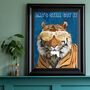 Custom Dad Cool Cats Typography Father's Art Print, thumbnail 2 of 7