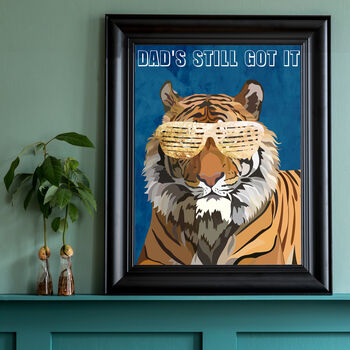 Custom Dad Cool Cats Typography Father's Art Print, 2 of 7