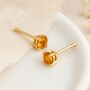 9ct Gold November Birthstone Stud Earrings – 4mm, thumbnail 1 of 3
