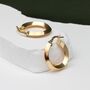 9ct Yellow Gold Square Tube Creole Hoop Earrings, thumbnail 2 of 4