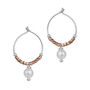 Freshwater Pearl And Fair Trade Nugget Hoops, thumbnail 8 of 9