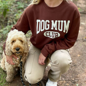 Dog Mum Club University Style Slogan Sweatshirt, 2 of 12