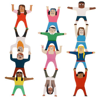 Wooden Stacking People Game Children's Christmas Gift, 3 of 3