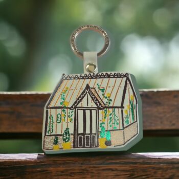 Greenhouse Leather Keyring, 5 of 5