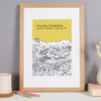 Personalised Sunderland Graduation Gift Print, 8 of 9