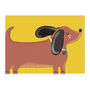 Set Of Six Daschund Cards, thumbnail 3 of 3