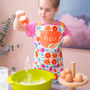 Personalised Children's Floral Cotton Apron, thumbnail 4 of 7