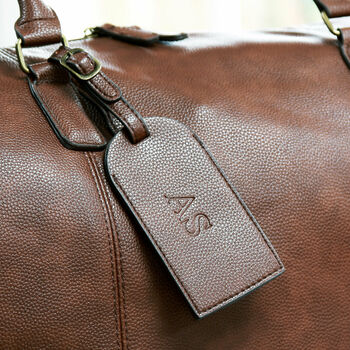 Personalised Weekend Holdall With Initials Luggage Tag, 6 of 9