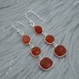 Carnelian Earrings: Orange Gemstone Jewelry, thumbnail 7 of 8