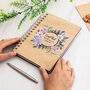 Personalised Wedding Guest Book Pink Purple Flowers, thumbnail 2 of 6