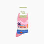 Beach Campervan Bamboo Socks In Pink, thumbnail 3 of 4