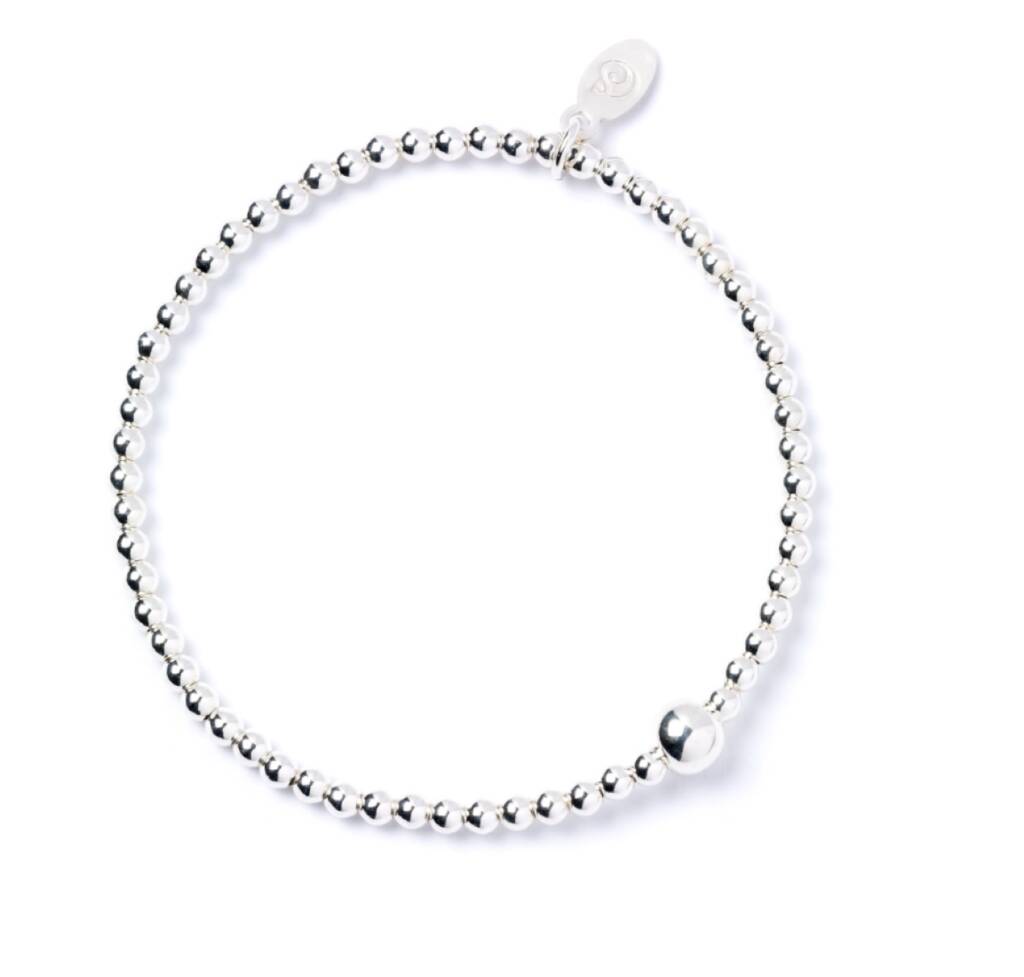 Sterling Silver Ball Bead Bracelet By Mylee London