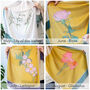 Personalised Eco Birth Flower Scarf, thumbnail 6 of 12