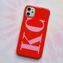 Personalised Cherry Red And Bubblegum Pink Phone Case, thumbnail 3 of 12