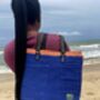 Denim Tote Bag Upcycled From Jean Waste, thumbnail 4 of 5