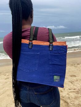 Denim Tote Bag Upcycled From Jean Waste, 4 of 5
