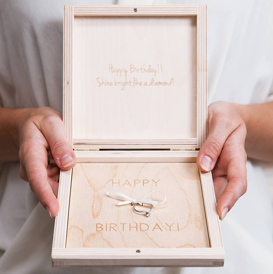 personalised modern birthday keepsake box by clouds and currents