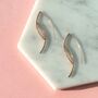 Ellipse Sterling Silver Drop Earrings, thumbnail 5 of 9
