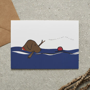 Swimming Labrador Card, 2 of 4